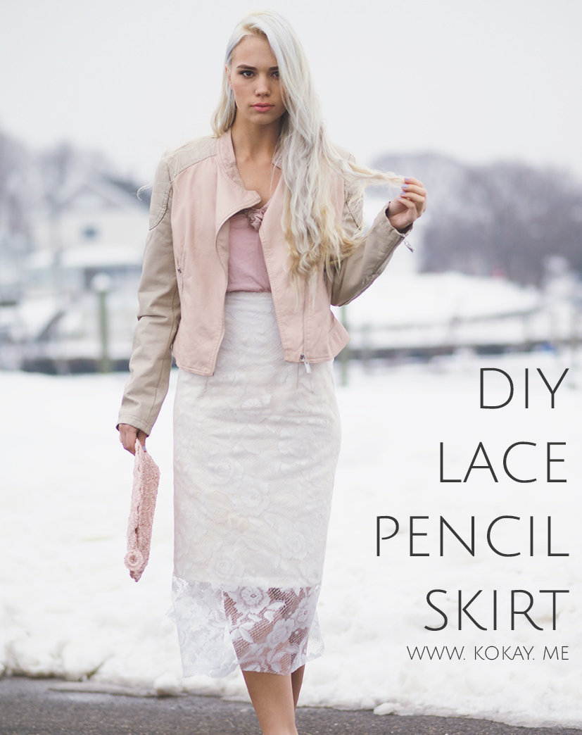DIY Lace pencil skirt tutorial