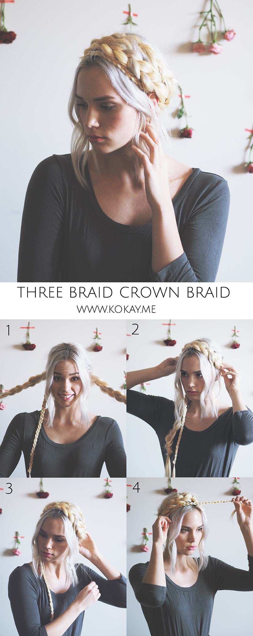 Crown braid tutorial
